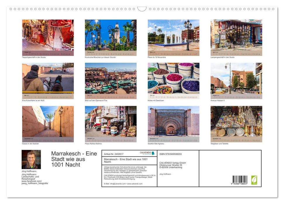 Marrakesch - Eine Stadt wie aus 1001 Nacht (CALVENDO Wandkalender 2027)