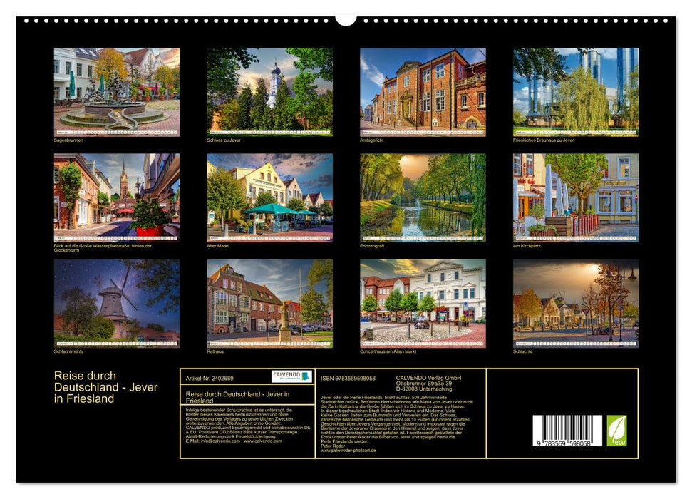 Reise durch Deutschland - Jever in Friesland (CALVENDO Premium Wandkalender 2027)