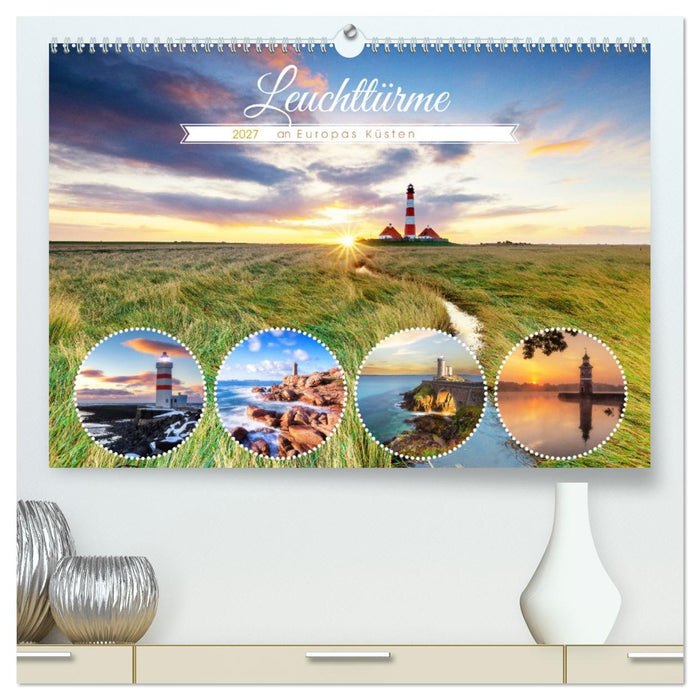 Leuchttürme - an Europas Küsten (CALVENDO Premium Wandkalender 2027)