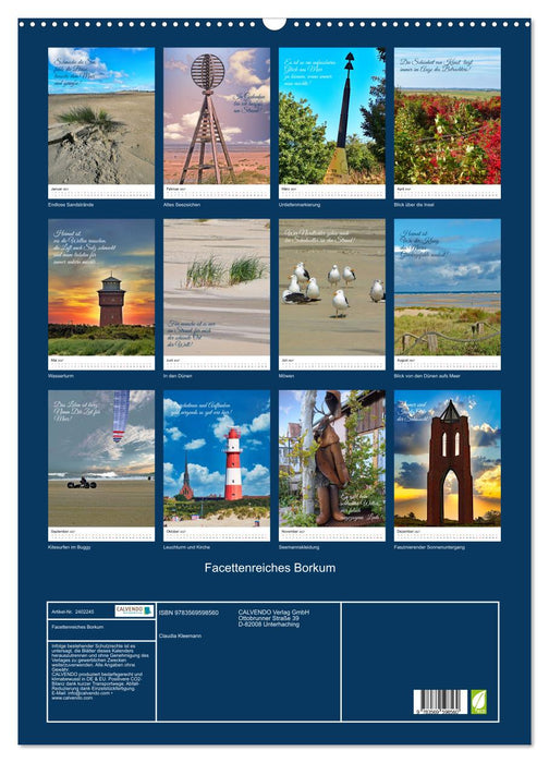Facettenreiches Borkum (CALVENDO Wandkalender 2027)