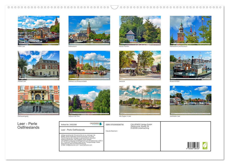 Leer - Perle Ostfrieslands (CALVENDO Wandkalender 2027)