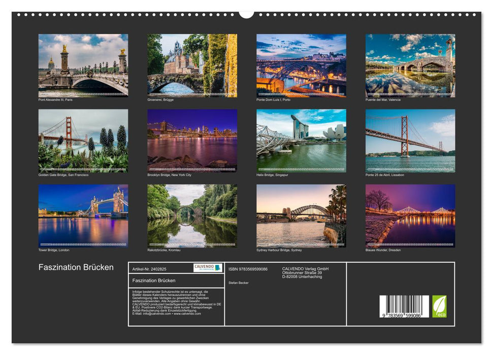 Faszination Brücken (CALVENDO Premium Wandkalender 2027)