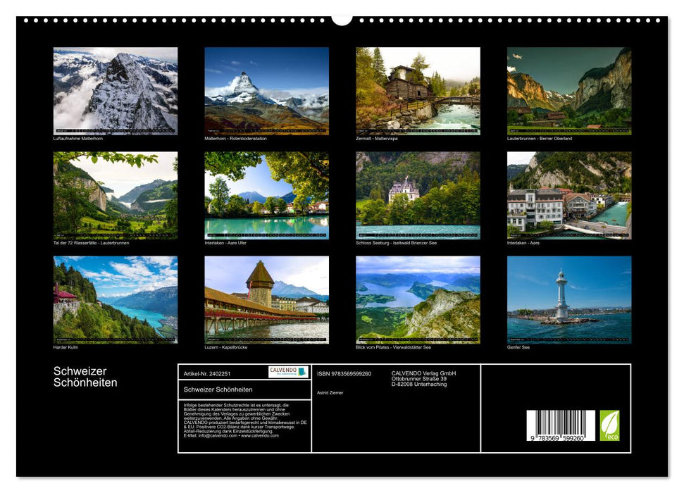 Schweizer Schönheiten (CALVENDO Premium Wandkalender 2027)