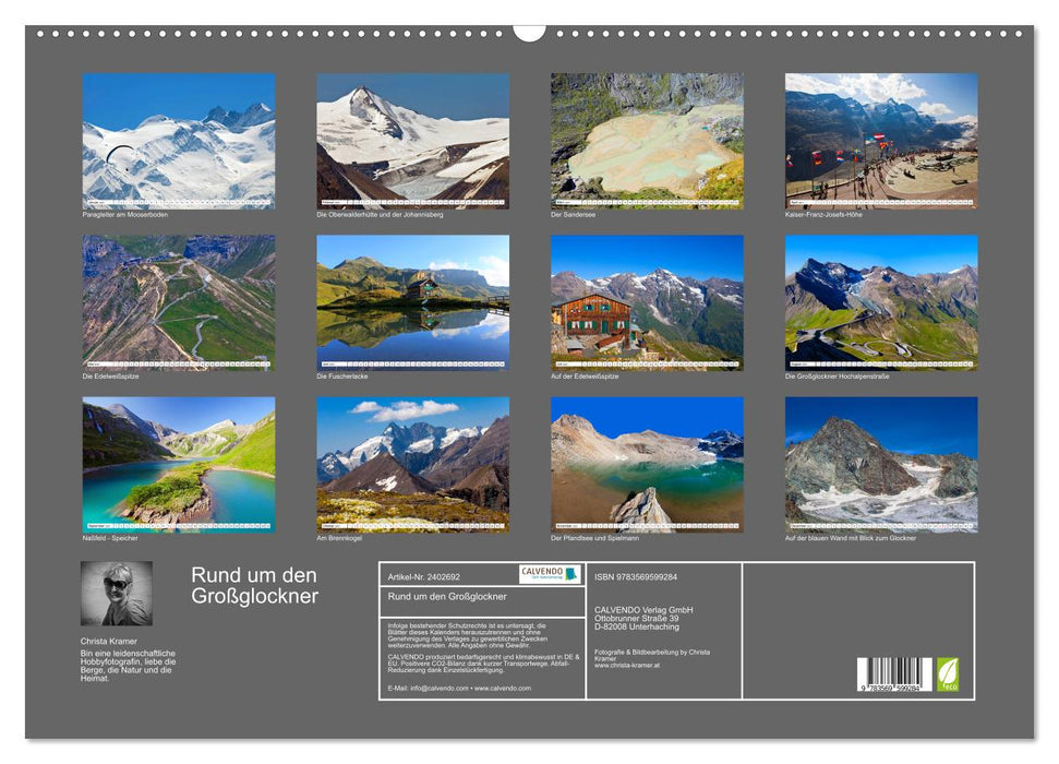 Rund um den Großglockner (CALVENDO Wandkalender 2027)