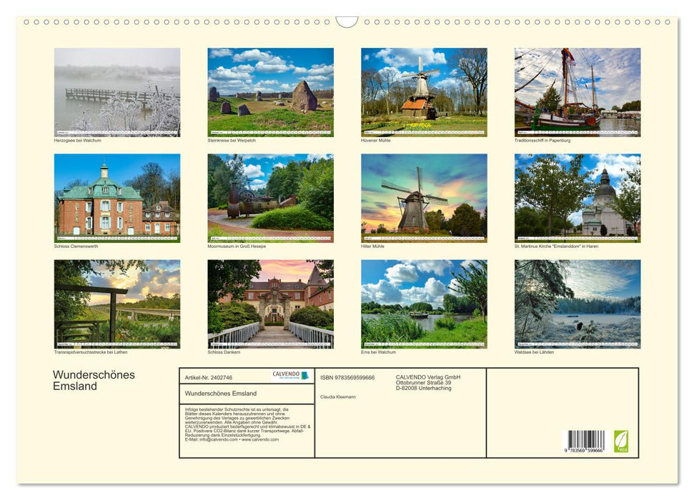 Wunderschönes Emsland (CALVENDO Wandkalender 2027)