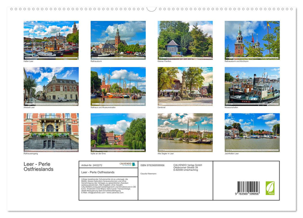 Leer - Perle Ostfrieslands (CALVENDO Premium Wandkalender 2027)