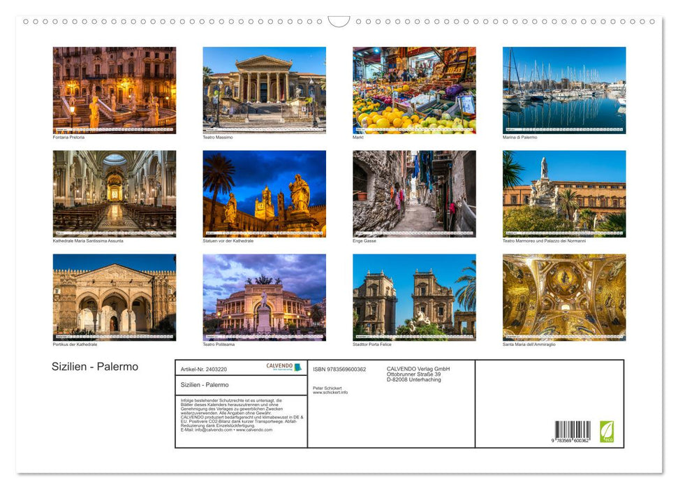 Sizilien - Palermo (CALVENDO Wandkalender 2027)