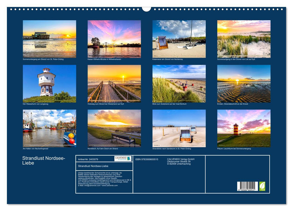 Strandlust Nordsee-Liebe (CALVENDO Wandkalender 2027)