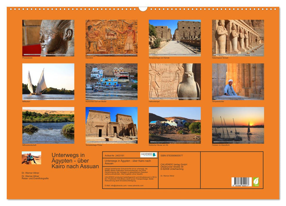 Unterwegs in Ägypten - über Kairo nach Assuan (CALVENDO Wandkalender 2027)