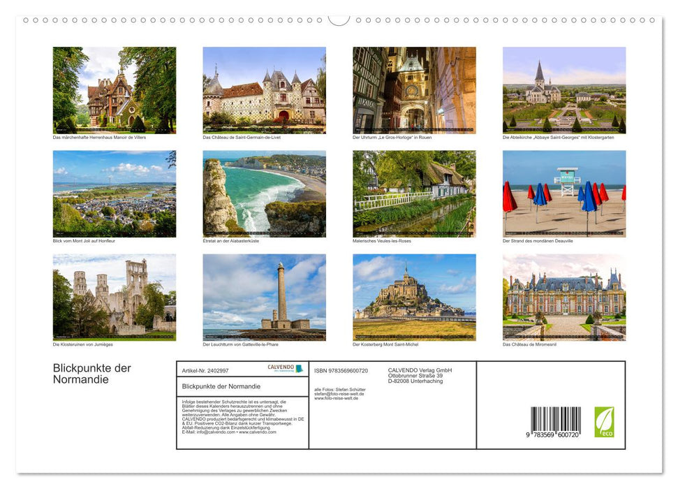 Blickpunkte der Normandie (CALVENDO Premium Wandkalender 2027)