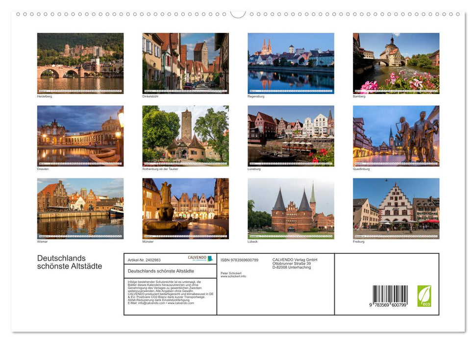 Deutschlands schönste Altstädte (CALVENDO Premium Wandkalender 2027)