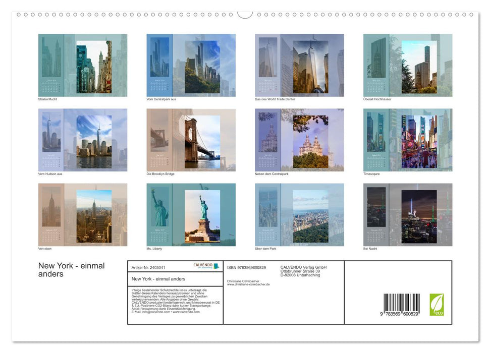 New York - einmal anders (CALVENDO Premium Wandkalender 2027)