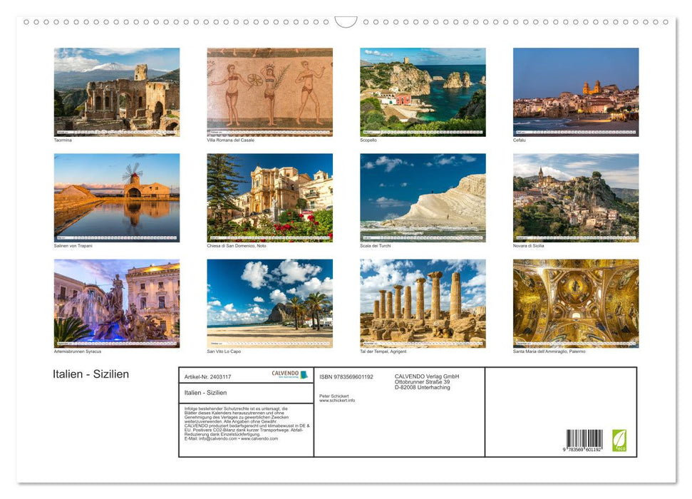 Italien - Sizilien (CALVENDO Wandkalender 2027)