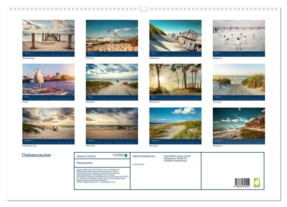 Ostseezauber (CALVENDO Wandkalender 2027)