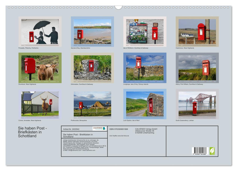 Sie haben Post - Briefkästen in Schottland (CALVENDO Wandkalender 2027)