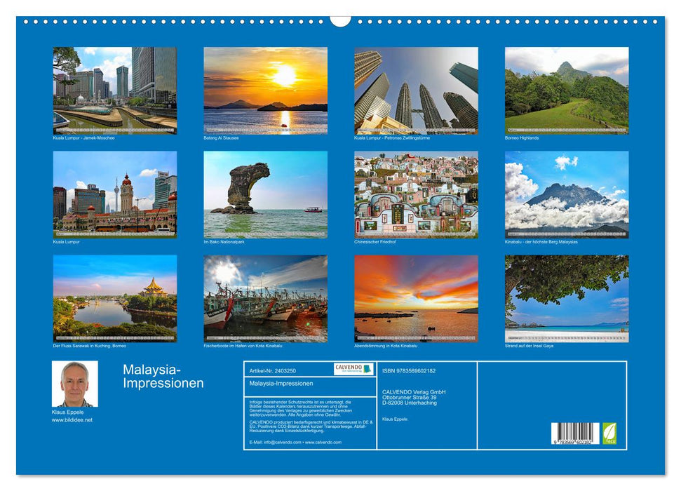 Malaysia-Impressionen (CALVENDO Wandkalender 2027)