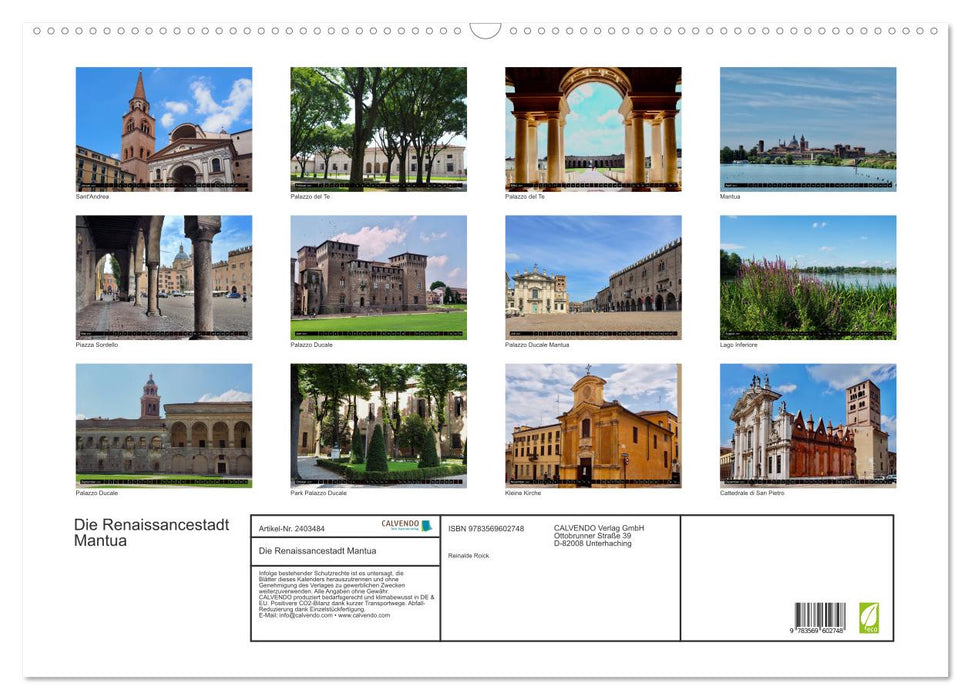 Die Renaissancestadt Mantua (CALVENDO Wandkalender 2027)