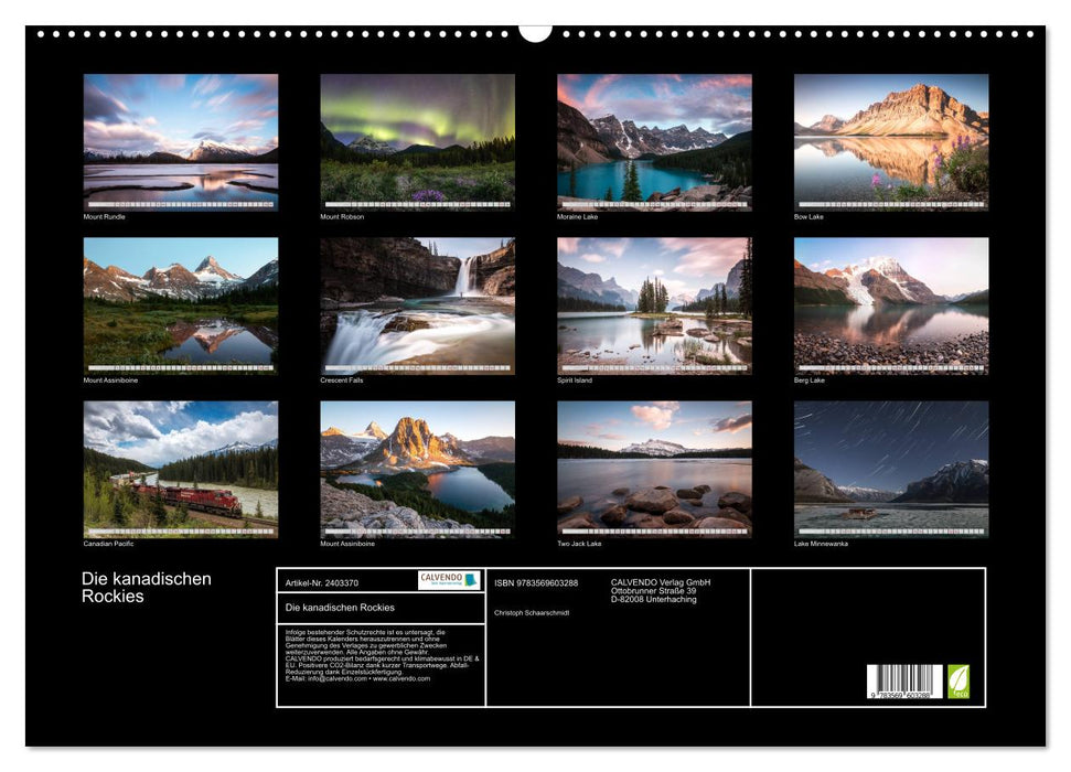 Die kanadischen Rockies (CALVENDO Wandkalender 2027)