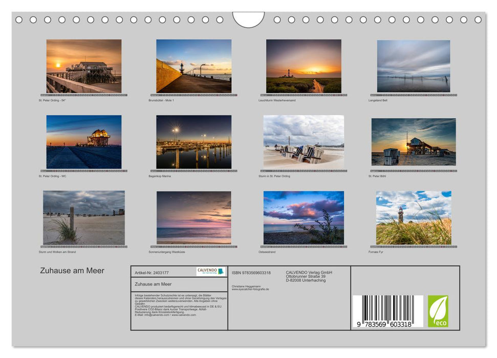 Zuhause am Meer (CALVENDO Wandkalender 2027)