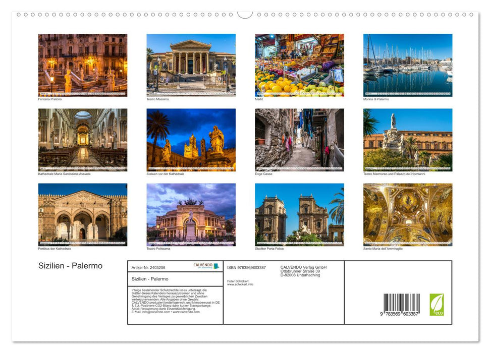 Sizilien - Palermo (CALVENDO Premium Wandkalender 2027)
