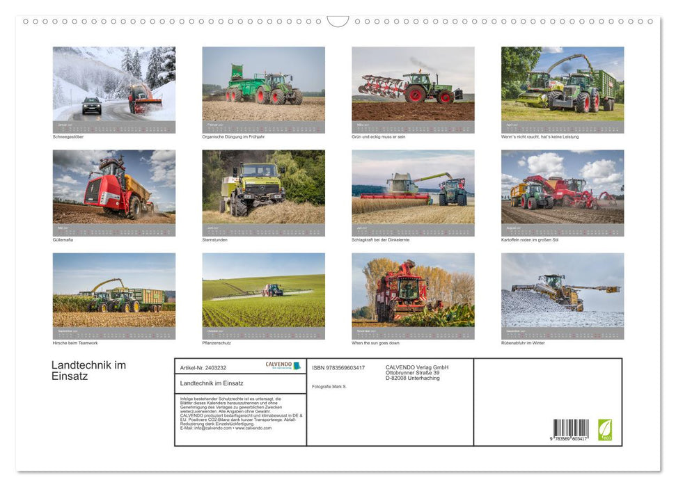 Landtechnik im Einsatz (CALVENDO Wandkalender 2027)