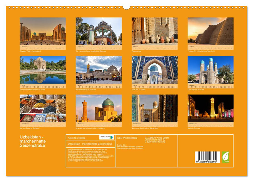 Uzbekistan - märchenhafte Seidenstraße (CALVENDO Premium Wandkalender 2027)