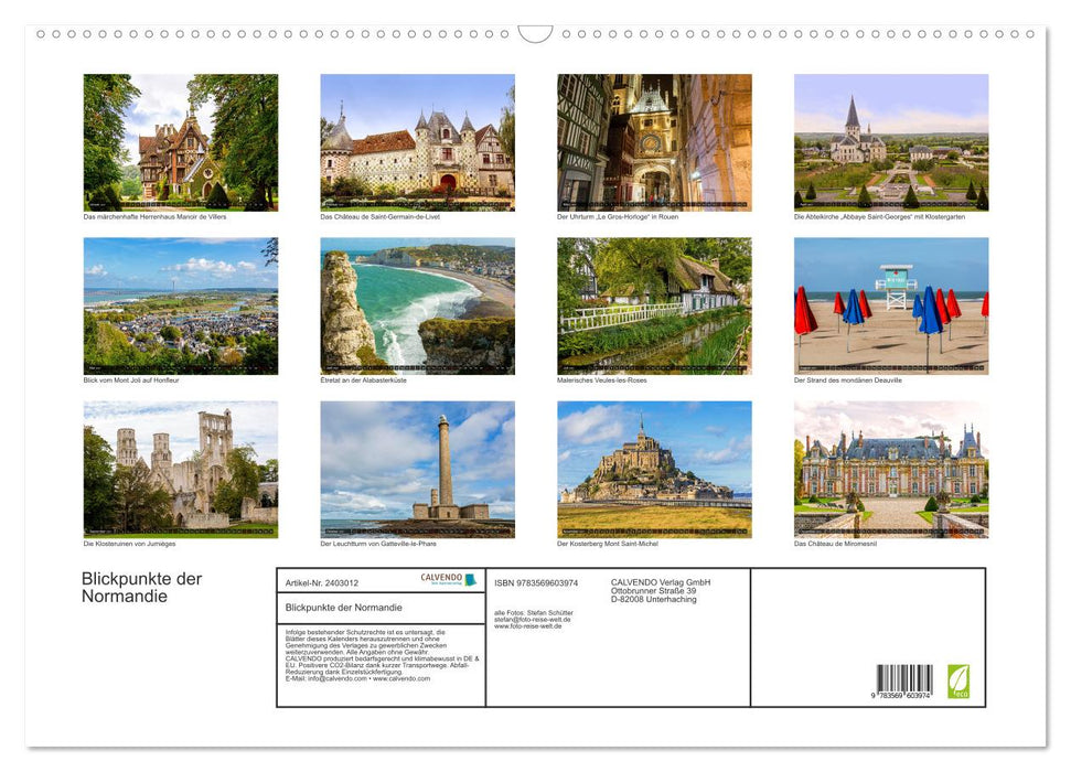 Blickpunkte der Normandie (CALVENDO Wandkalender 2027)