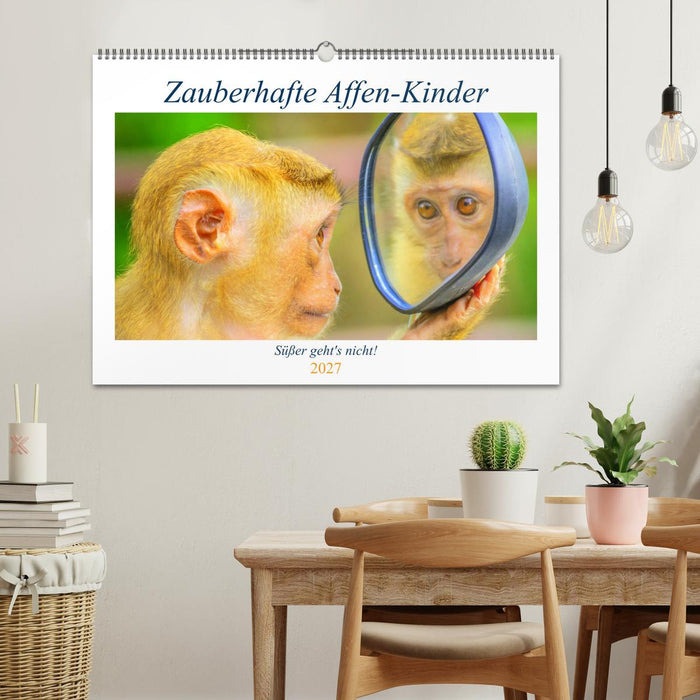 Zauberhafte Affenkinder. Süßer geht´s nicht! (CALVENDO Wandkalender 2027)