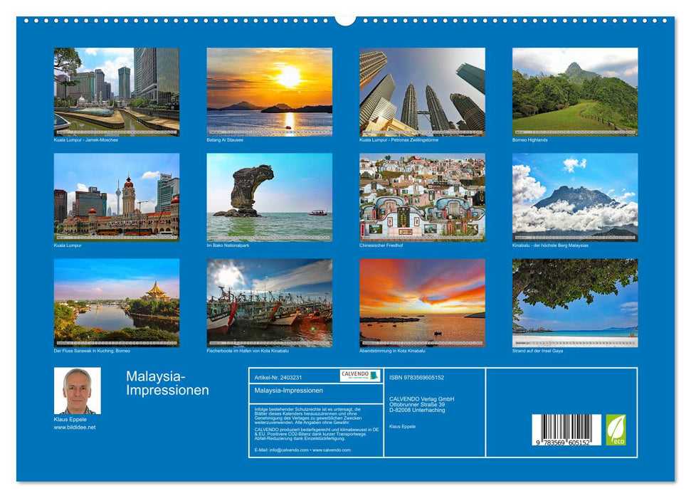 Malaysia-Impressionen (CALVENDO Premium Wandkalender 2027)
