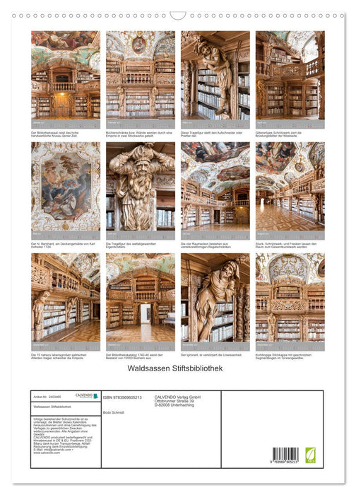 Waldsassen Stiftsbibliothek (CALVENDO Wandkalender 2027)