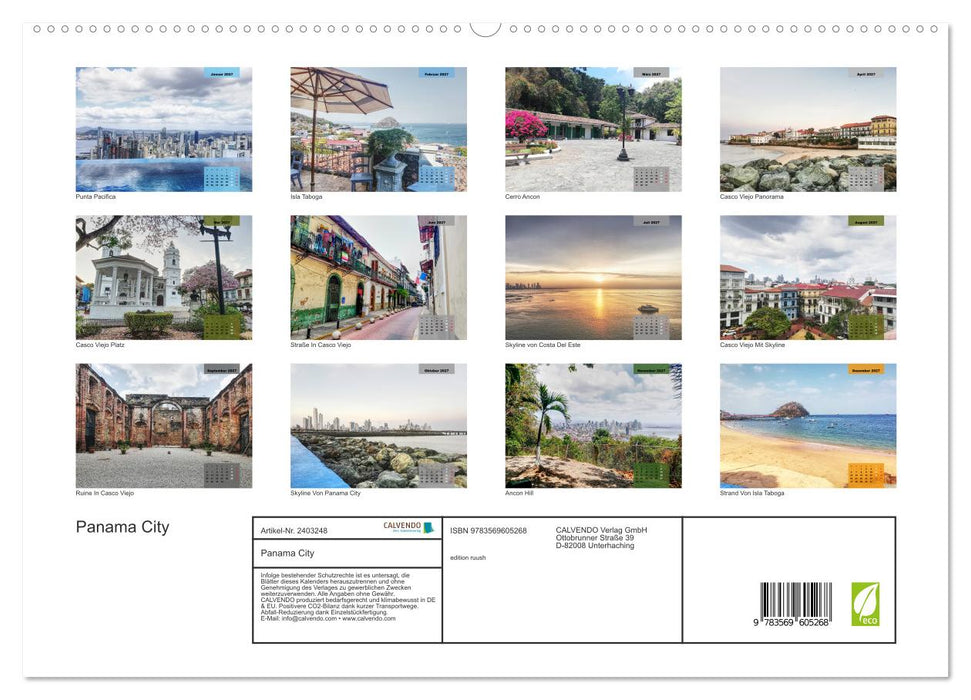 Panama City (CALVENDO Premium Wandkalender 2027)
