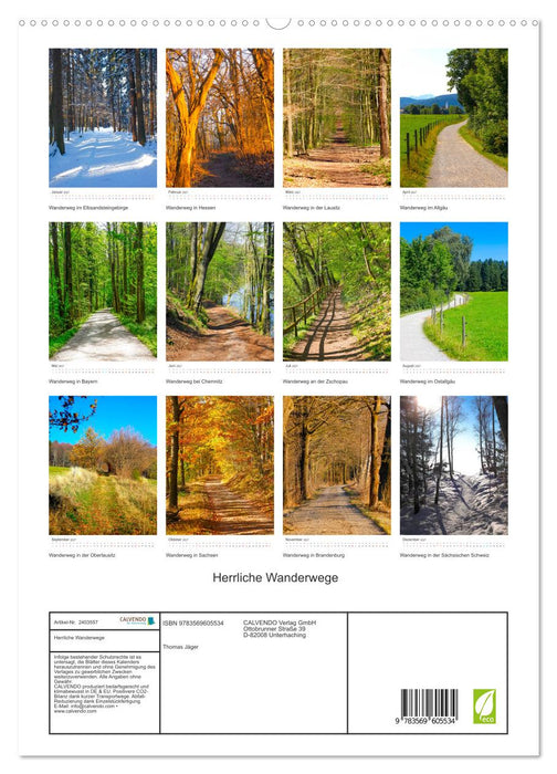 Herrliche Wanderwege (CALVENDO Premium Wandkalender 2027)