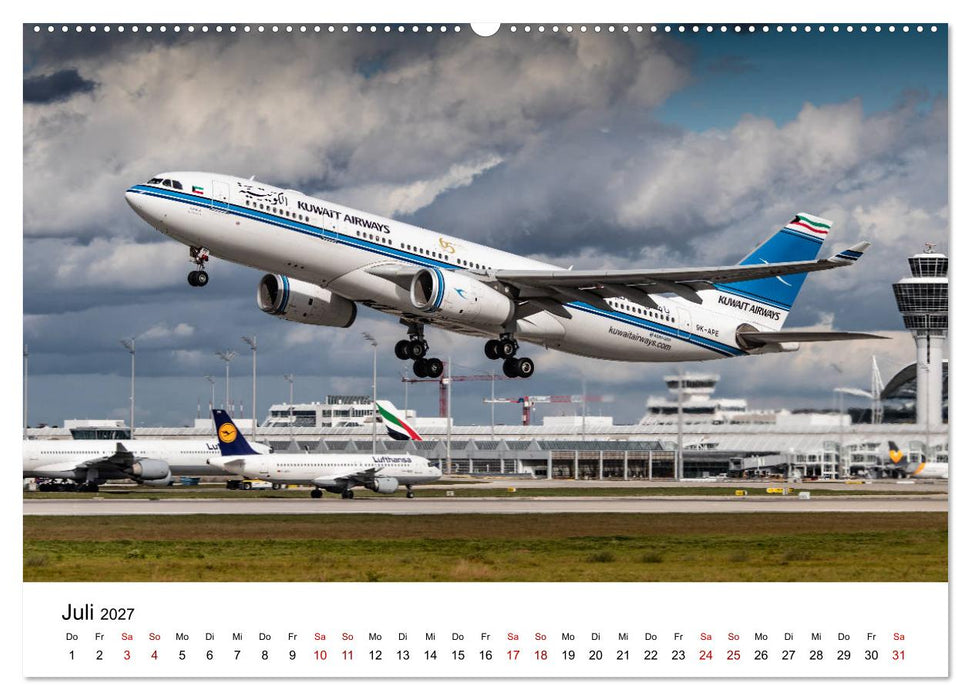 Planespotting am Flughafen München (CALVENDO Premium Wandkalender 2027)