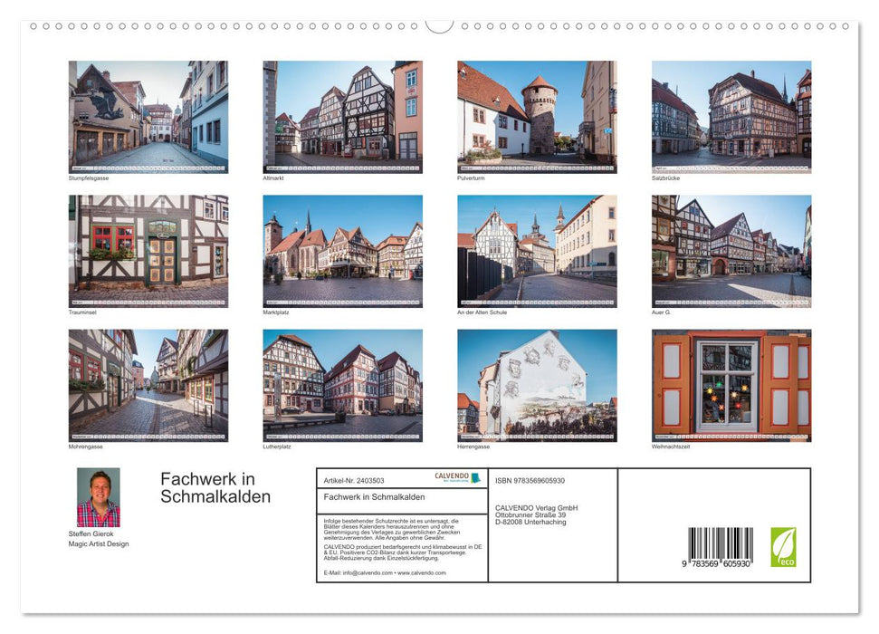 Fachwerk in Schmalkalden (CALVENDO Premium Wandkalender 2027)