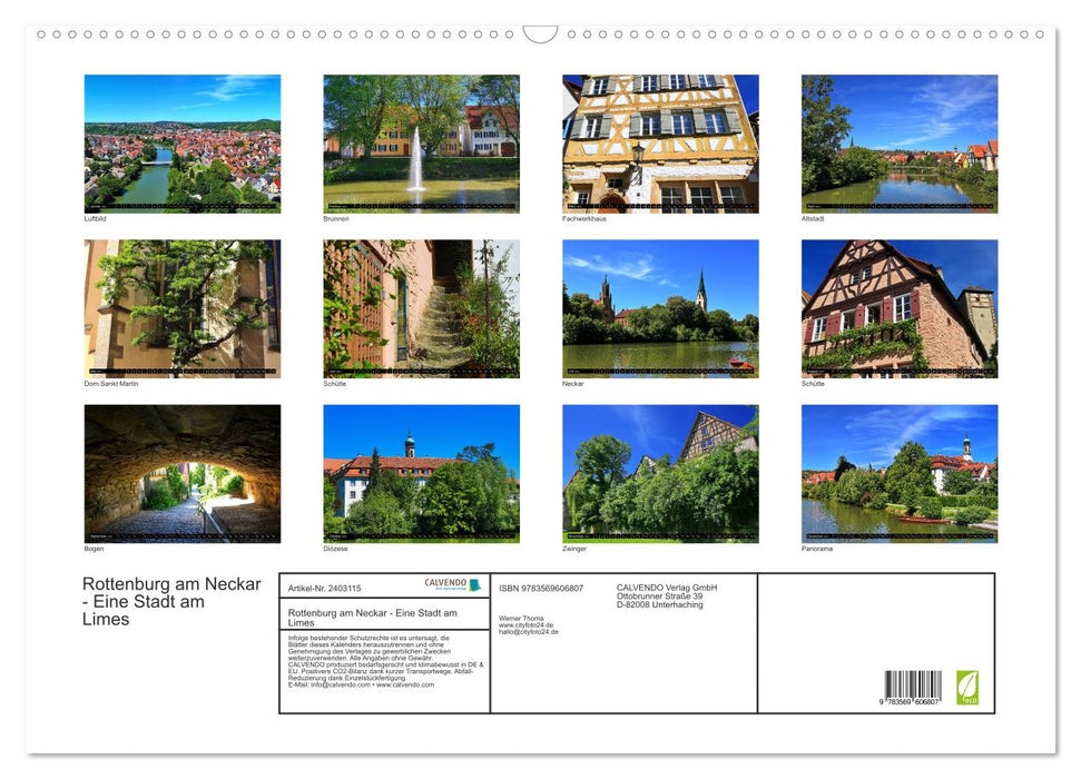 Rottenburg am Neckar - Eine Stadt am Limes (CALVENDO Wandkalender 2027)