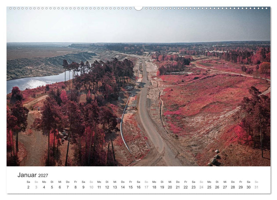 Cottbus und seine Umgebung in Infrarot (CALVENDO Premium Wandkalender 2027)