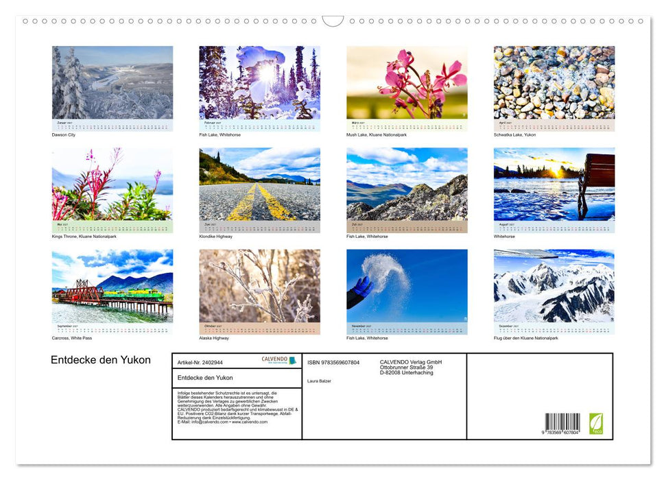 Entdecke den Yukon (CALVENDO Wandkalender 2027)