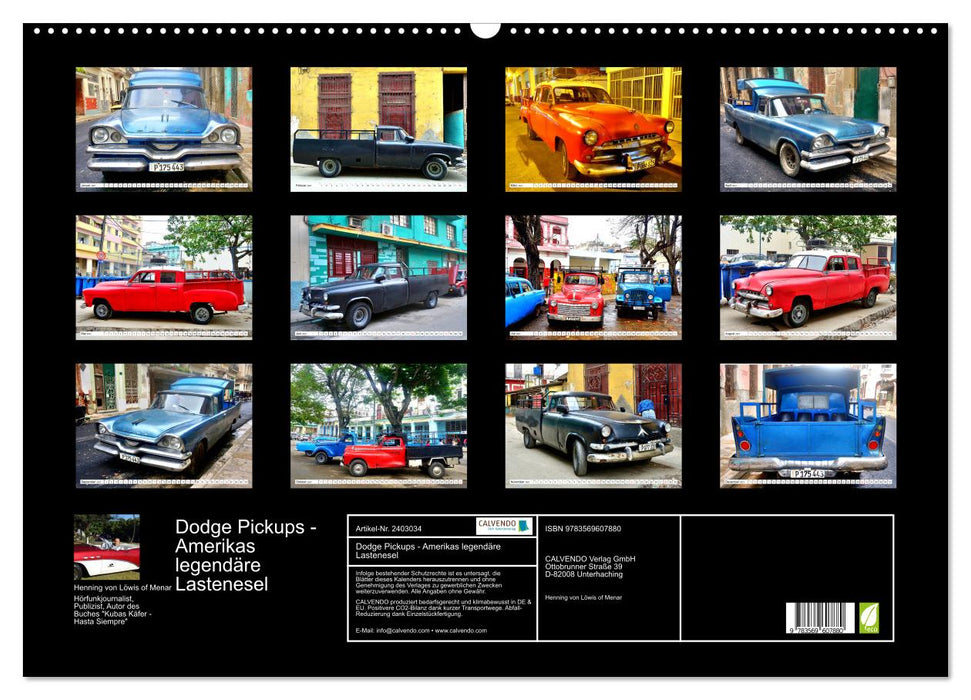 Dodge Pickups - Amerikas legendäre Lastenesel (CALVENDO Wandkalender 2027)