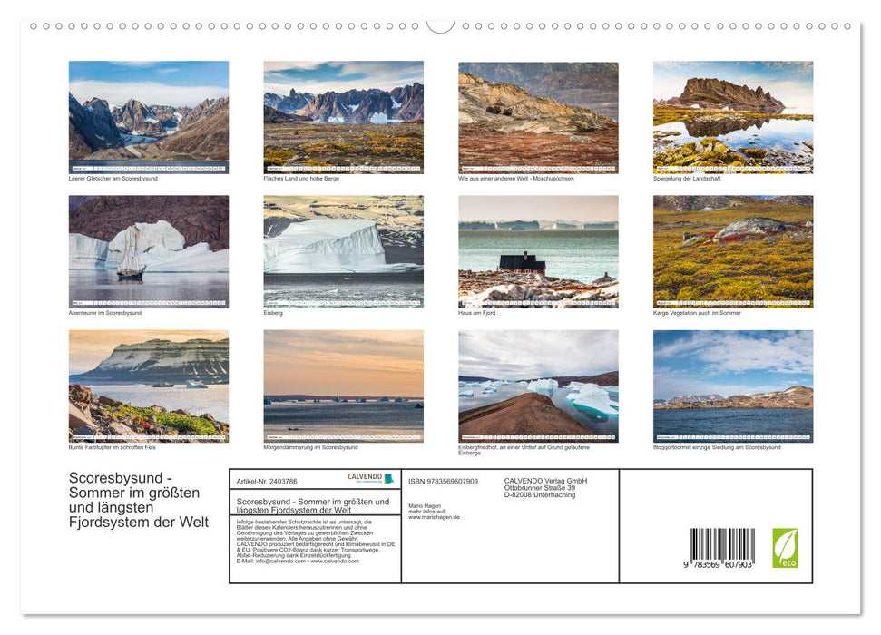 Scoresbysund - Sommer im größten und längsten Fjordsystem der Welt (CALVENDO Premium Wandkalender 2027)