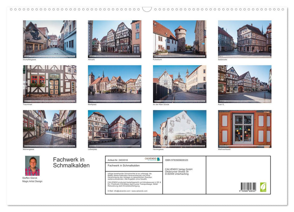 Fachwerk in Schmalkalden (CALVENDO Wandkalender 2027)