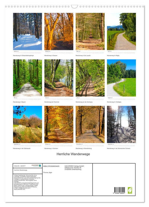 Herrliche Wanderwege (CALVENDO Wandkalender 2027)
