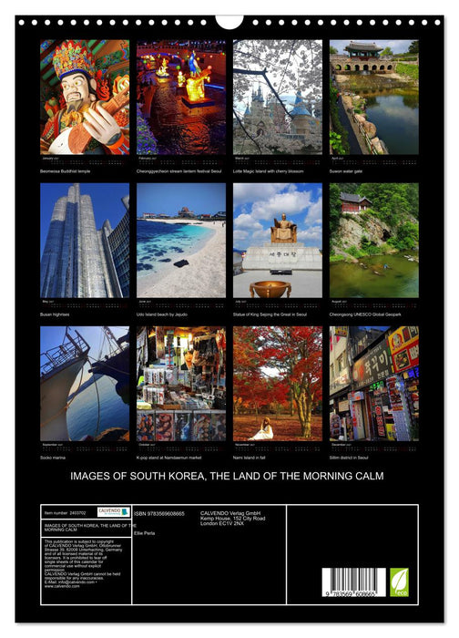 IMAGES OF SOUTH KOREA, THE LAND OF THE MORNING CALM (CALVENDO Monthly Calendar 2027)