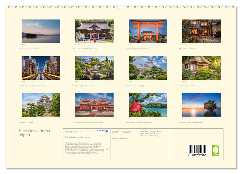 Eine Reise durch Japan (CALVENDO Premium Wandkalender 2027)