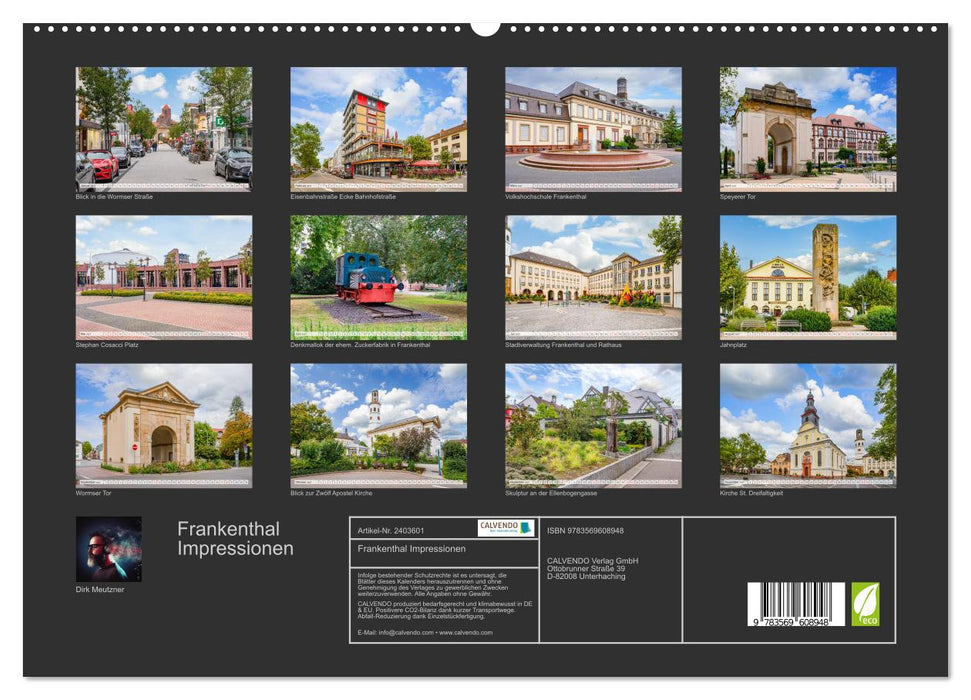 Frankenthal Impressionen (CALVENDO Premium Wandkalender 2027)