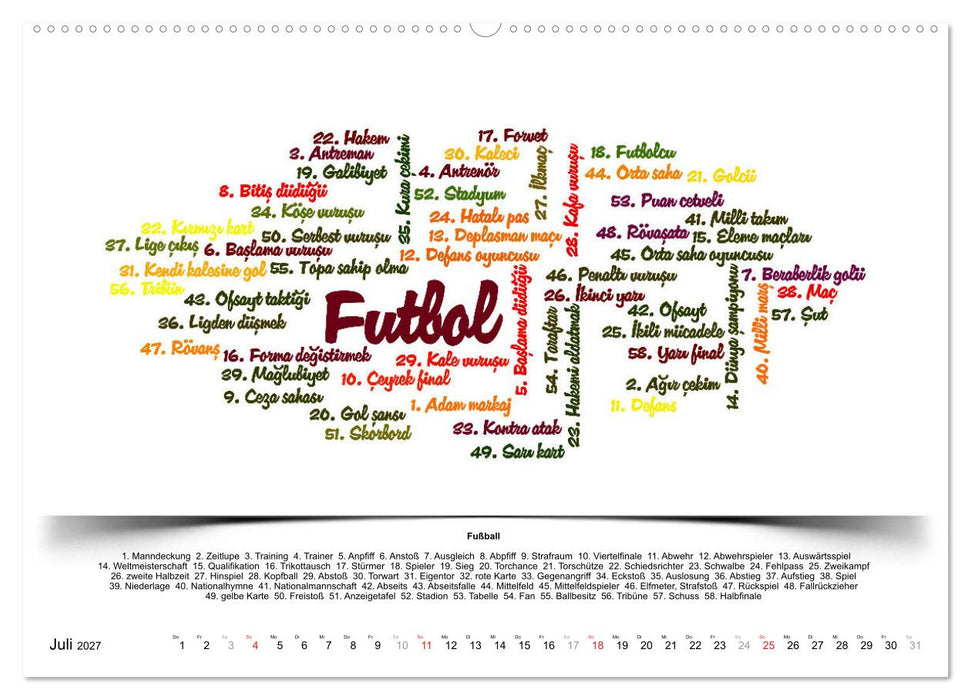 Kultur-Sprachkalender Türkisch-Deutsch (CALVENDO Premium Wandkalender 2027)