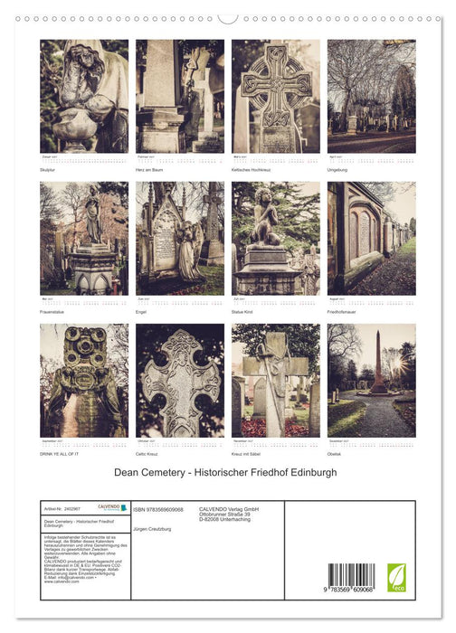 Dean Cemetery - Historischer Friedhof Edinburgh (CALVENDO Premium Wandkalender 2027)