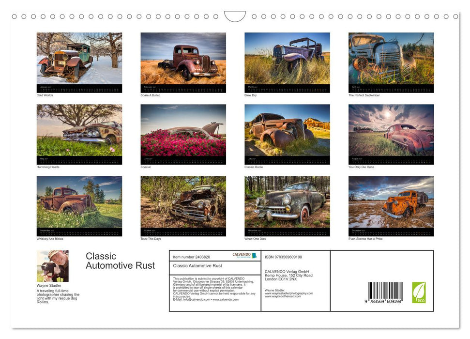 Classic Automotive Rust (CALVENDO Monthly Calendar 2027)