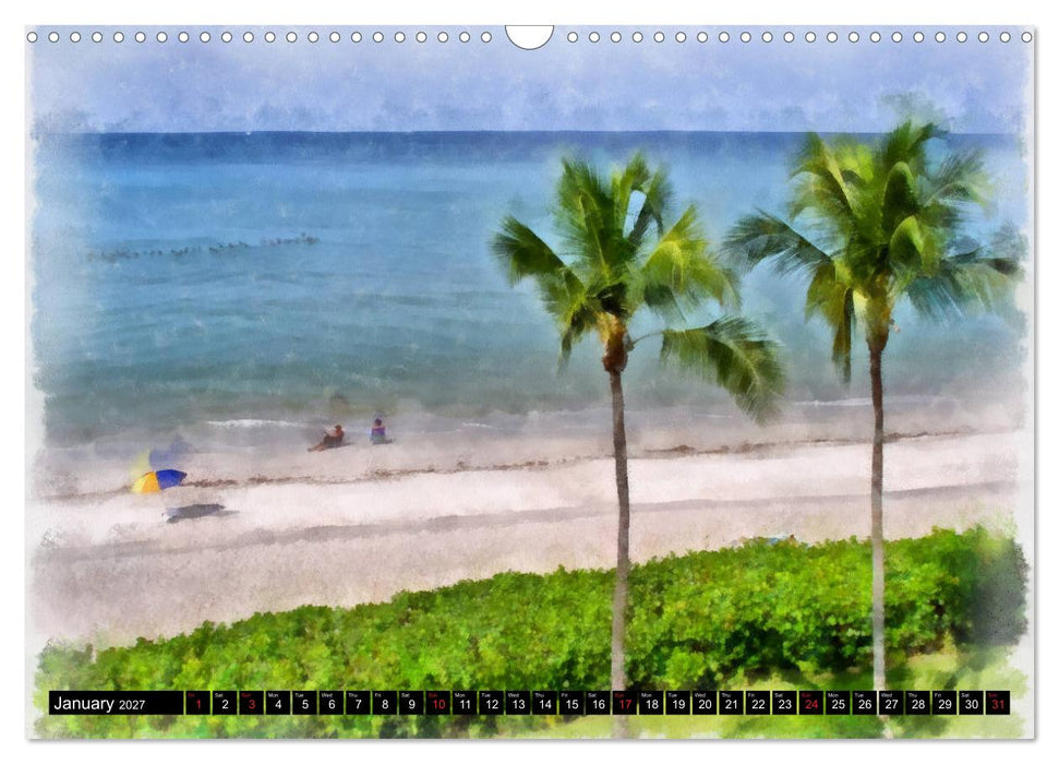 Beautiful Beaches Of Naples (CALVENDO Monthly Calendar 2027)
