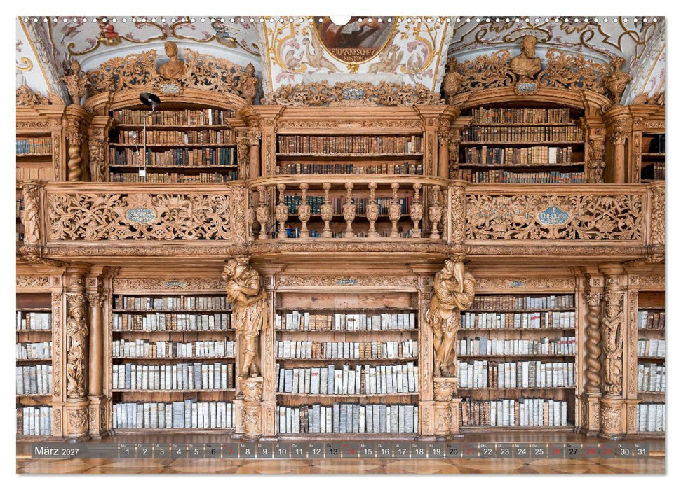Kloster Waldsassen Stiftsbibliothek (CALVENDO Premium Wandkalender 2027)
