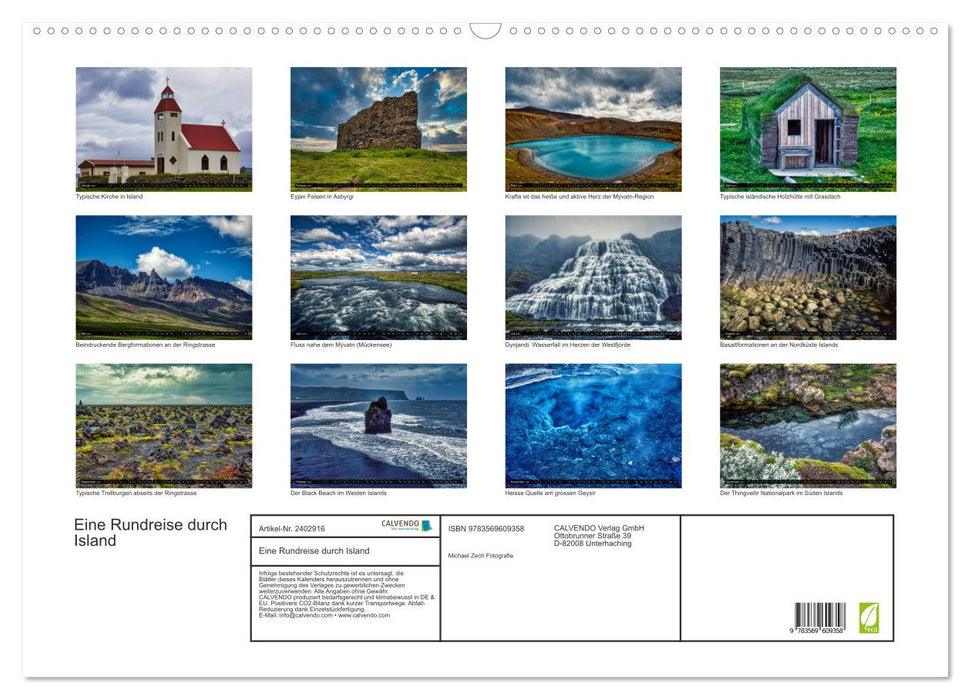 Eine Rundreise durch Island (CALVENDO Wandkalender 2027)